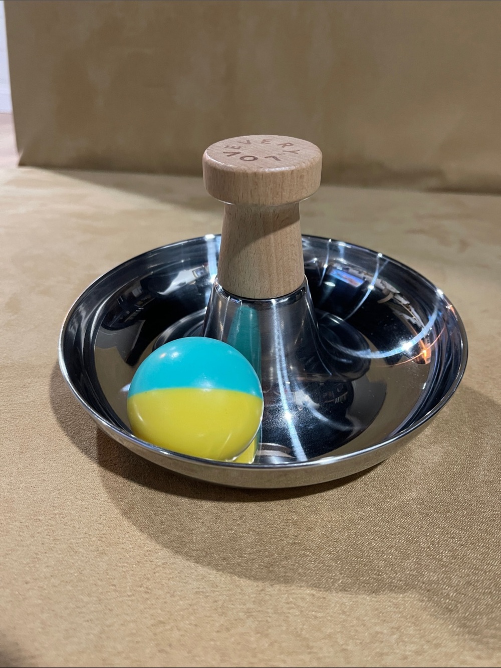 Lovevery Stainless steel tip & turn with baby ball